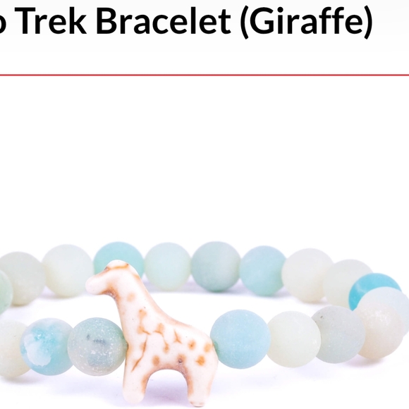 Tracking Giraffe Beaded Bracelet with Giraffe Charm Giraffe Tracking - Picture 4 of 4
